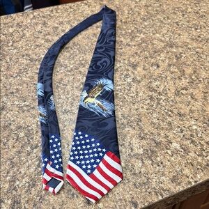 Red and Blue Patriotic American Flag Necktie